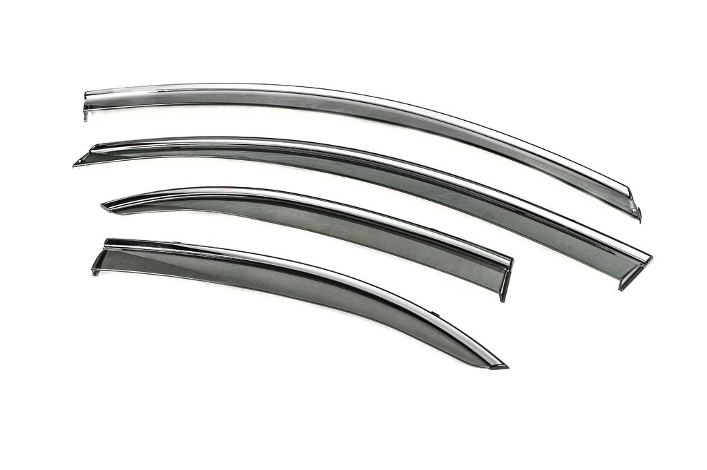 Window Deflectors with Chrome Trim Niken Luxury (4 pcs) for Mitsubishi Lancer X 2008- - image 4