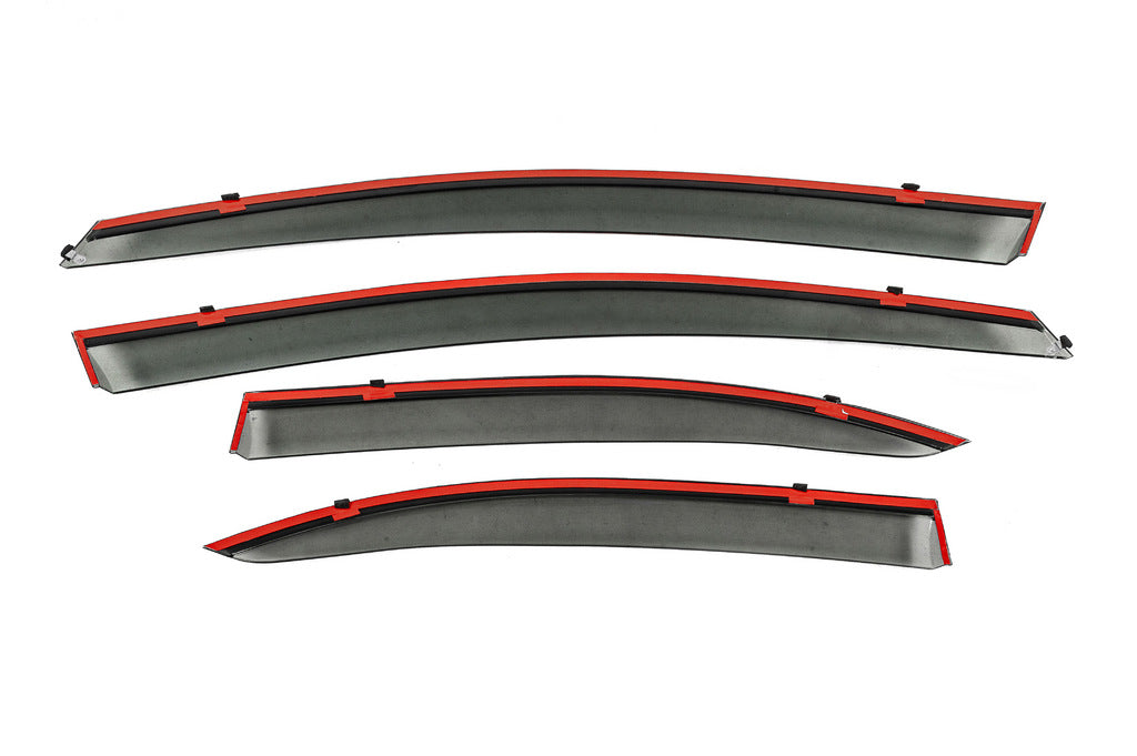 Window Deflectors with Chrome Trim Niken Luxury (4 pcs) for Mitsubishi Lancer X 2008- - image 5
