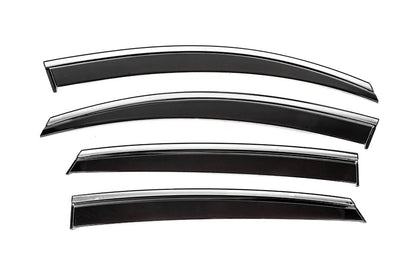 Window Deflectors with Chrome Trim Niken Luxury (4 pcs) for Mercedes GLC coupe C253 2016-2023 - image 1