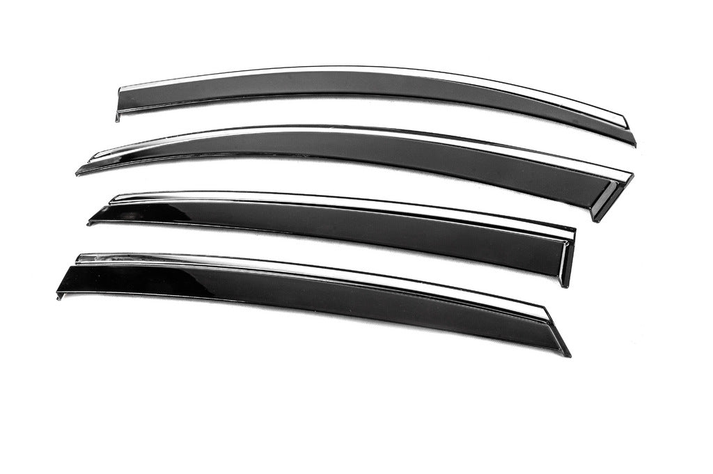 Window Deflectors with Chrome Trim Niken Luxury (4 pcs) for Mercedes GLC coupe C253 2016-2023 - image 2