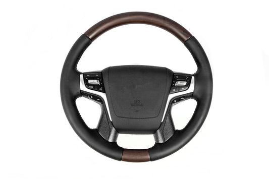 Heated steering wheel (dark wood) for Toyota Land Cruiser 200 2007-2021 - image 1
