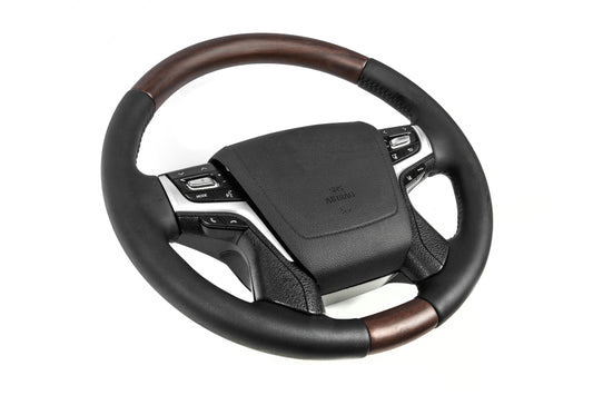 Heated steering wheel (dark wood) for Toyota Land Cruiser 200 2007-2021 - image 2
