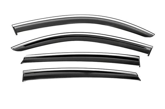 Window Deflectors with Chrome Trim Niken Luxury (4 pcs) for Mercedes GLE coupe C292 2015-2019 - image 1