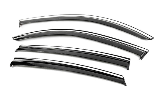 Window Deflectors with Chrome Trim Niken Luxury (4 pcs) for Mercedes GLE coupe C292 2015-2019 - image 2