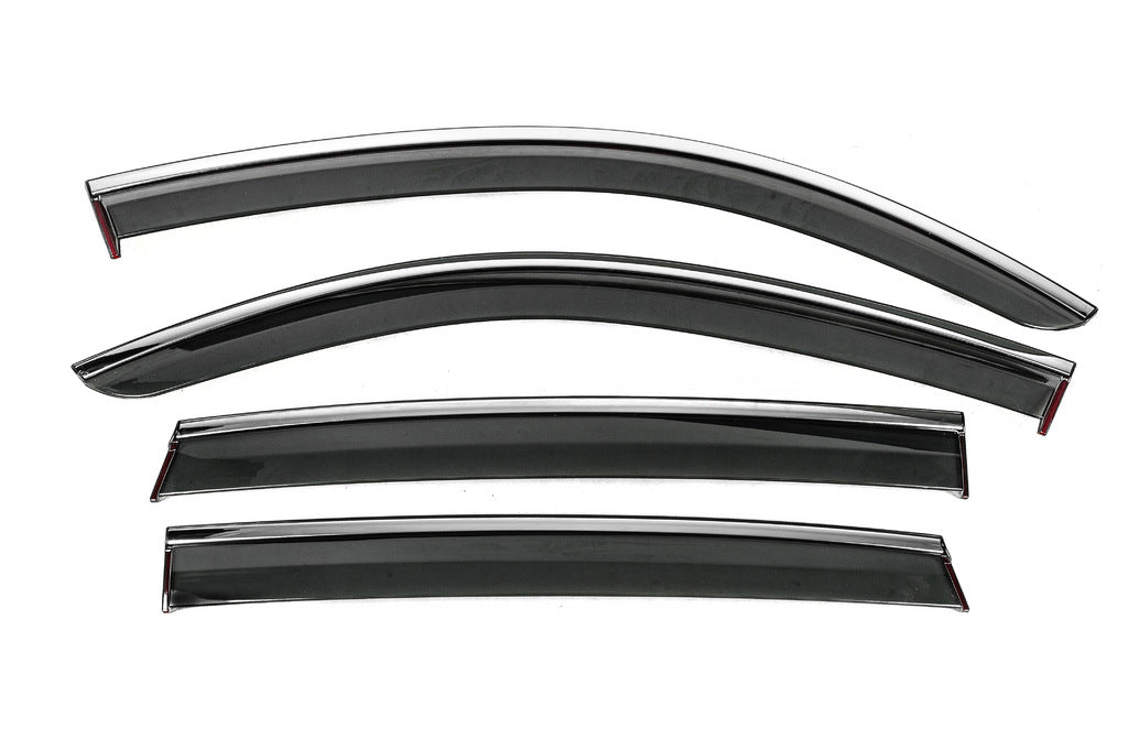 Window Deflectors with Chrome Trim Niken Luxury (4 pcs) for Mercedes EQC 2019-2023 - image 1