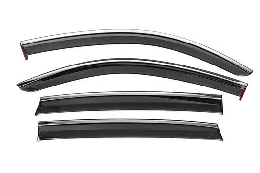 Window Deflectors with Chrome Trim Niken Luxury (4 pcs) for Mercedes EQC 2019-2023 - image 1