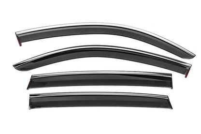 Window Deflectors with Chrome Trim Niken Luxury (4 pcs) for Mercedes EQC 2019-2023 - image 1