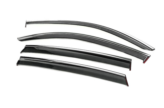 Window Deflectors with Chrome Trim Niken Luxury (4 pcs) for Mercedes EQC 2019-2023 - image 2