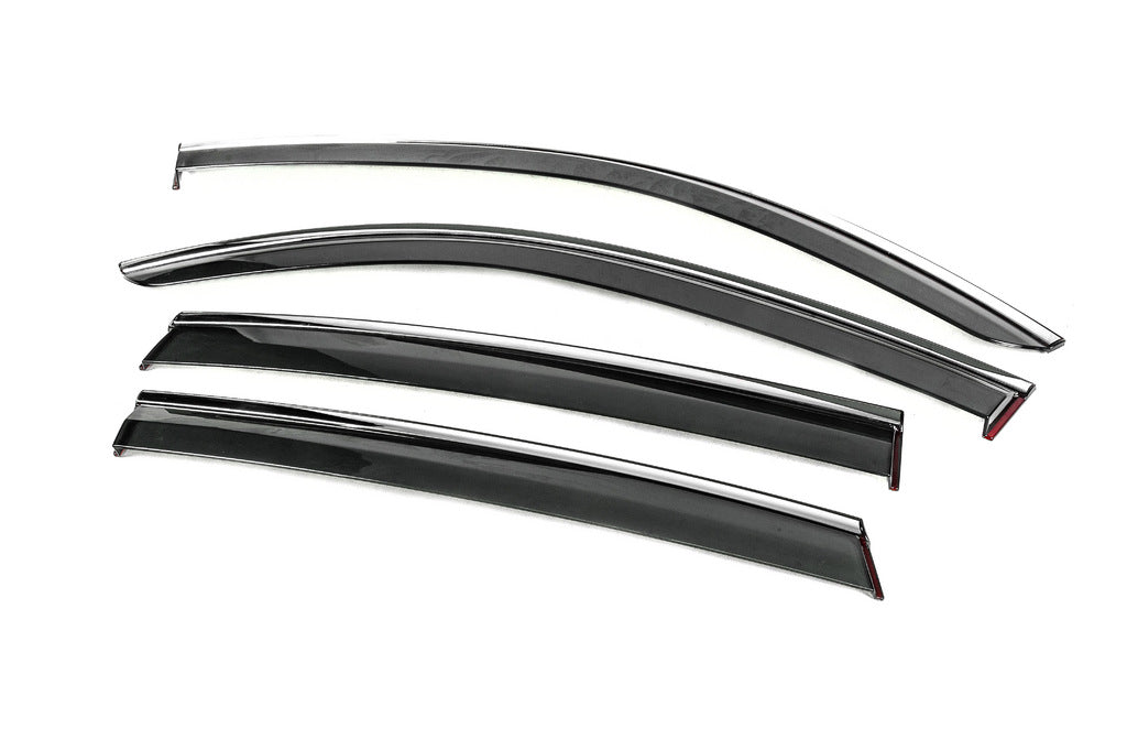 Window Deflectors with Chrome Trim Niken Luxury (4 pcs) for Mercedes EQC 2019-2023 - image 2