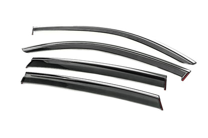 Window Deflectors with Chrome Trim Niken Luxury (4 pcs) for Mercedes EQC 2019-2023 - image 2