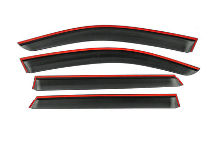 Window Deflectors with Chrome Trim Niken Luxury (4 pcs) for Mercedes EQC 2019-2023 - image 3