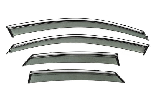 Window Deflectors with Chrome Trim Niken Luxury (4 pcs) for Mazda CX-30 2019- - image 1