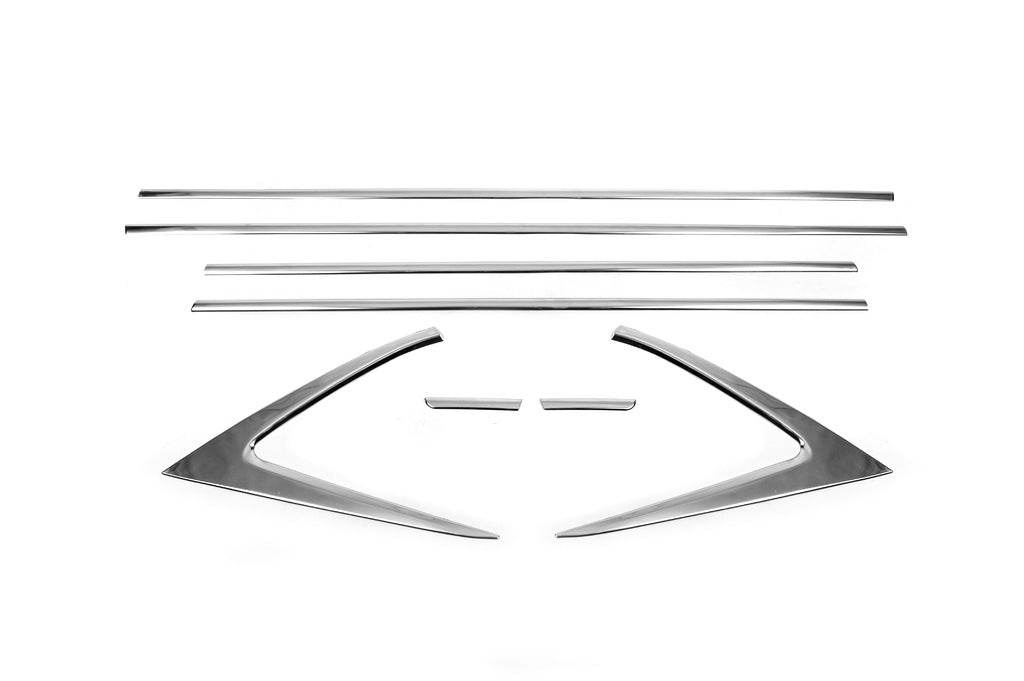 Lower glass moldings (8 pcs., Stainless steel) for Hyundai I-20 2020↗ - Reelken Auto