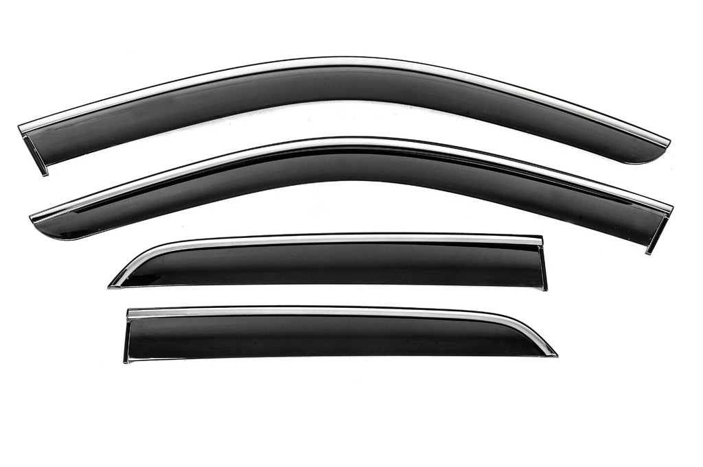 Window Deflectors with Chrome Trim Niken Luxury (4 pcs) for Mercedes GLE/ML сlass W166 2011-2018 - image 2