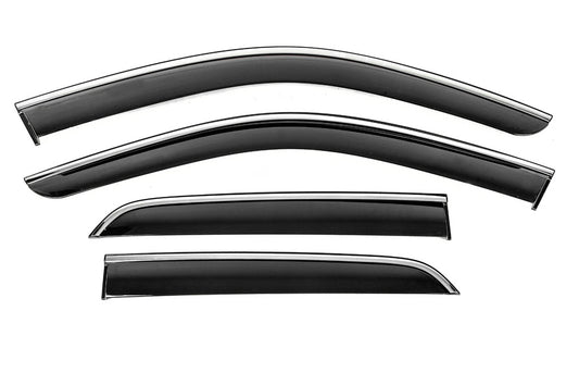 Window Deflectors with Chrome Trim Niken Luxury (4 pcs) for Mercedes GLE/ML сlass W166 2011-2018 - image 2