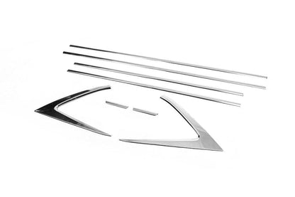 Lower glass moldings (8 pcs., Stainless steel) for Hyundai I-20 2020↗ - Reelken Auto