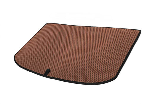 Trunk mat (EVA, Brown) for Kia Soul II 2013-2018 - Reelken Auto