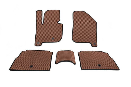 Polyurethane mats EV (EVA, Brown) for Kia Soul II 2013-2018 - Reelken Auto