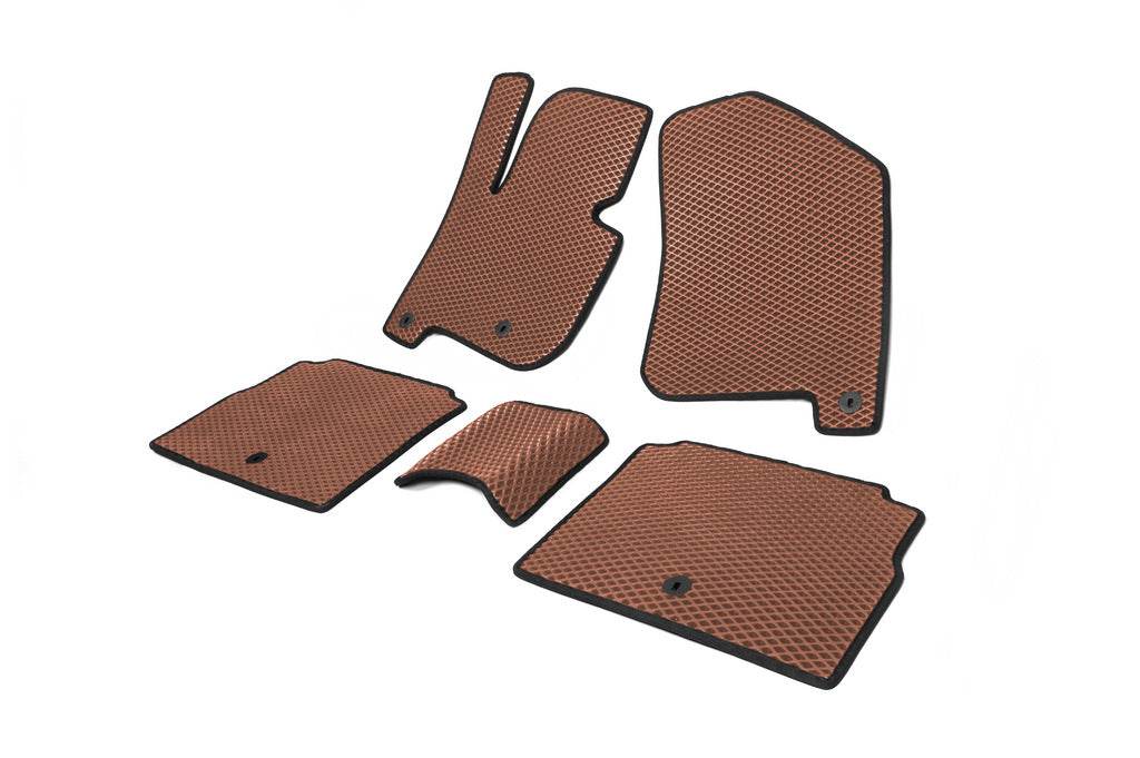 Polyurethane mats EV (EVA, Brown) for Kia Soul II 2013-2018 - Reelken Auto