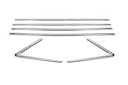 Lower glass moldings (6 pcs., stainless steel) for Opel Grandland X - Reelken Auto