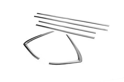 Lower glass moldings (6 pcs., stainless steel) for Opel Corsa F 2019↗ - Reelken Auto