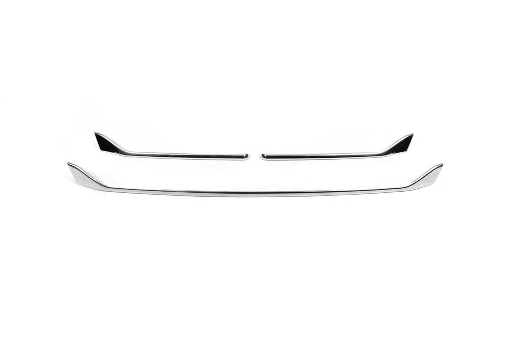 Covers on the radiator grill 2022+ (3 pcs., stainless steel) for Fiat Ducato 2006-2025 - Reelken Auto