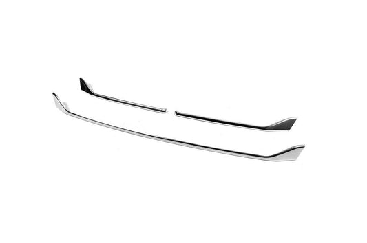 Covers on the radiator grill 2022+ (3 pcs., stainless steel) for Fiat Ducato 2006-2025 - Reelken Auto