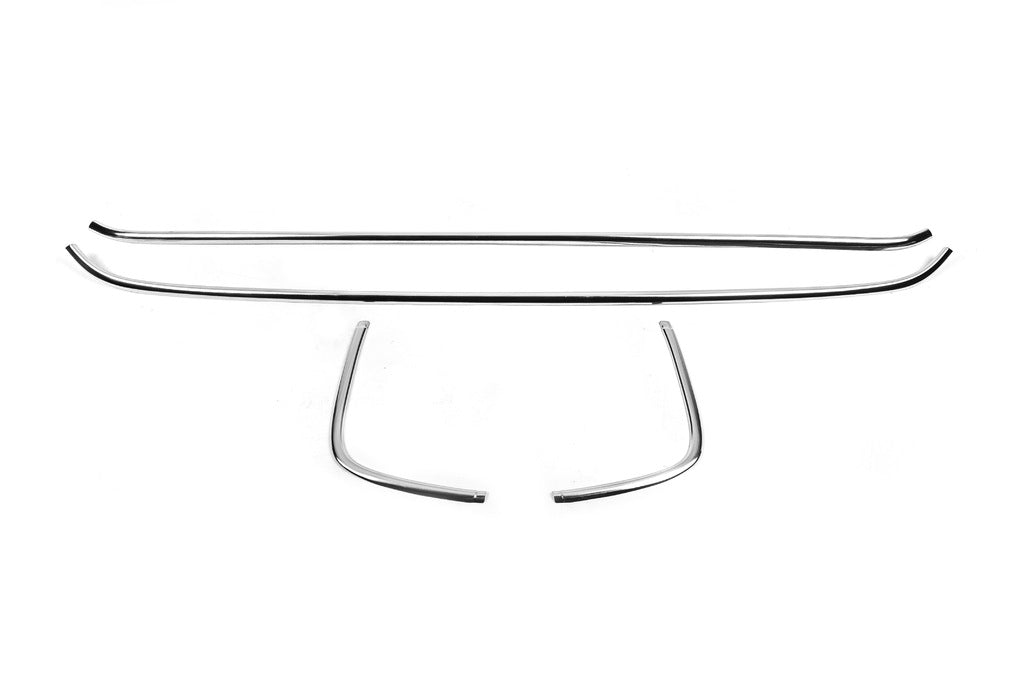 Covers on the bumper grill 2018+ (4 pcs., stainless steel) for Ford Custom 2013-2022 - image 1