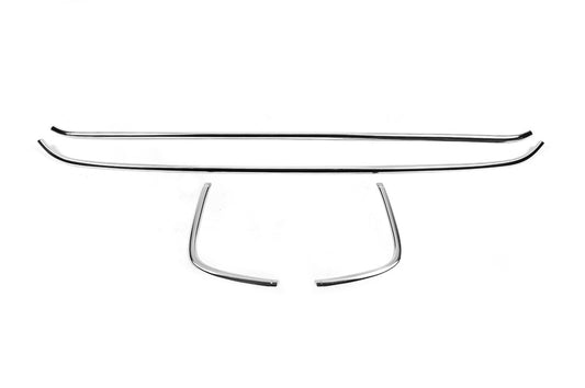 Covers on the bumper grill 2018+ (4 pcs., stainless steel) for Ford Custom 2013-2022 - image 1