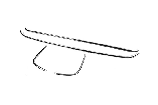 Covers on the bumper grill 2018+ (4 pcs., stainless steel) for Ford Custom 2013-2022 - image 2