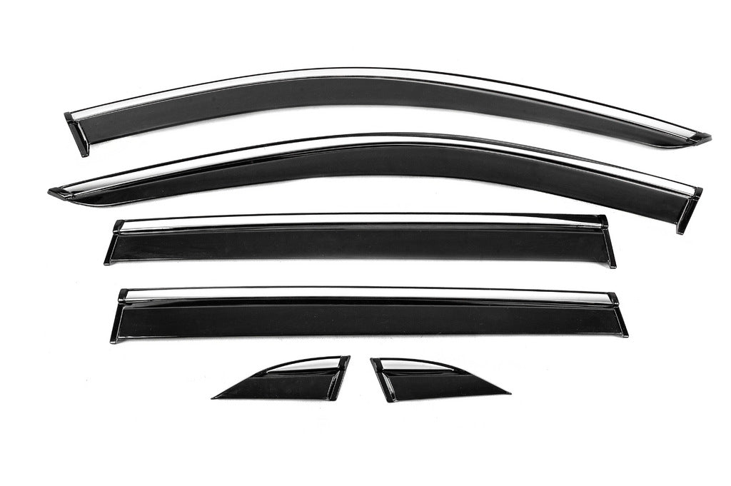 Window Deflectors with Chrome Trim Niken Luxury (6 pcs) for Toyota Rav 4 2019- - image 1
