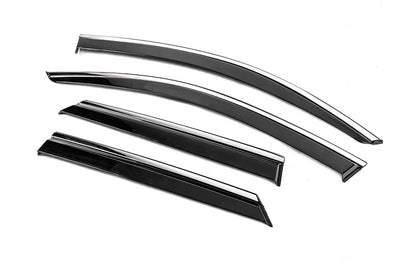 Window Deflectors with Chrome Trim Niken Luxury (4 pcs) for Volkswagen T-Roc 2017-2025 - image 2