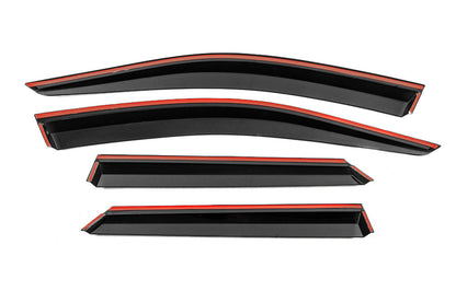 Window Deflectors with Chrome Trim Niken Luxury (4 pcs) for Volkswagen T-Roc 2017-2025 - image 3