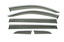 Window Deflectors with Chrome Trim Niken Luxury (Long, 6 pcs) for Volkswagen Tiguan 2016-2023 - image 1