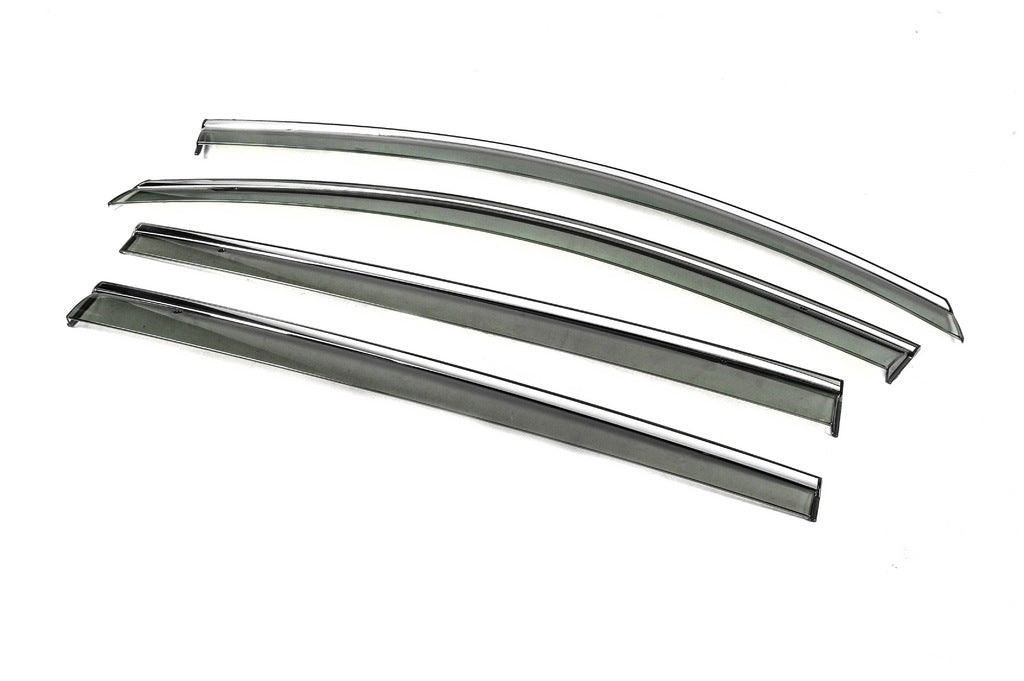 Window Deflectors with Chrome Trim Niken Luxury (4 pcs) for Volkswagen Touran 2010-2015 - image 2