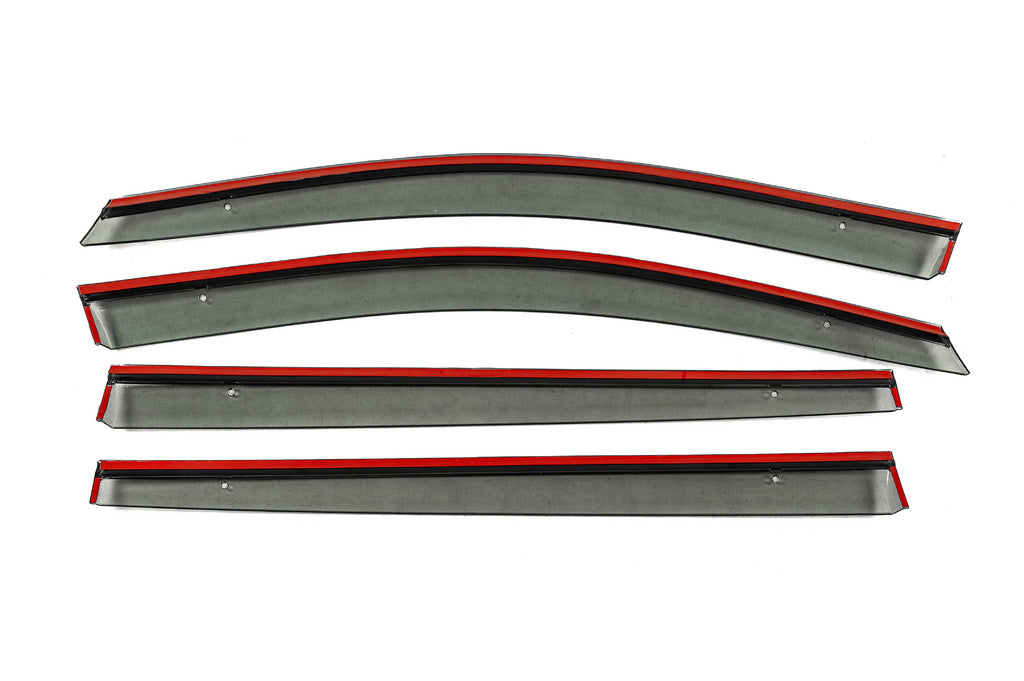 Window Deflectors with Chrome Trim Niken Luxury (4 pcs) for Volkswagen Touran 2010-2015 - image 3