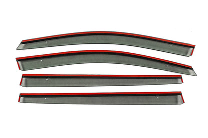 Window Deflectors with Chrome Trim Niken Luxury (4 pcs) for Volkswagen Touran 2010-2015 - image 3