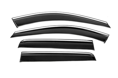 Window Deflectors with Chrome Trim Niken Luxury (4 pcs) for Volvo XC90 2002-2014 - image 2