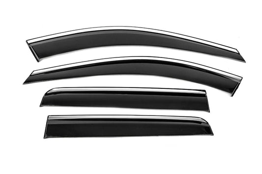 Window Deflectors with Chrome Trim Niken Luxury (4 pcs) for Volvo XC90 2002-2014 - image 2