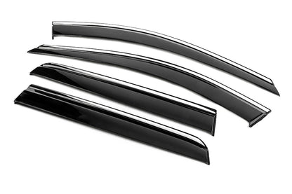 Window Deflectors with Chrome Trim Niken Luxury (4 pcs) for Volvo XC90 2002-2014 - image 3