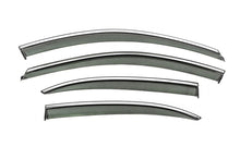 Window Deflectors with Chrome Trim Niken Luxury (USA, 4 pcs) for Volkswagen Jetta 2011-2018 - image 1