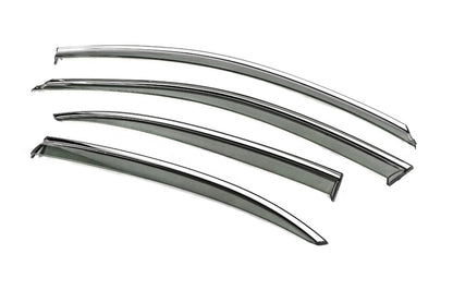 Window Deflectors with Chrome Trim Niken Luxury (USA, 4 pcs) for Volkswagen Jetta 2011-2018 - image 2