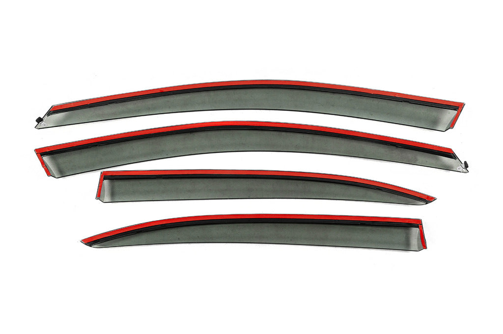 Window Deflectors with Chrome Trim Niken Luxury (USA, 4 pcs) for Volkswagen Jetta 2011-2018 - image 3