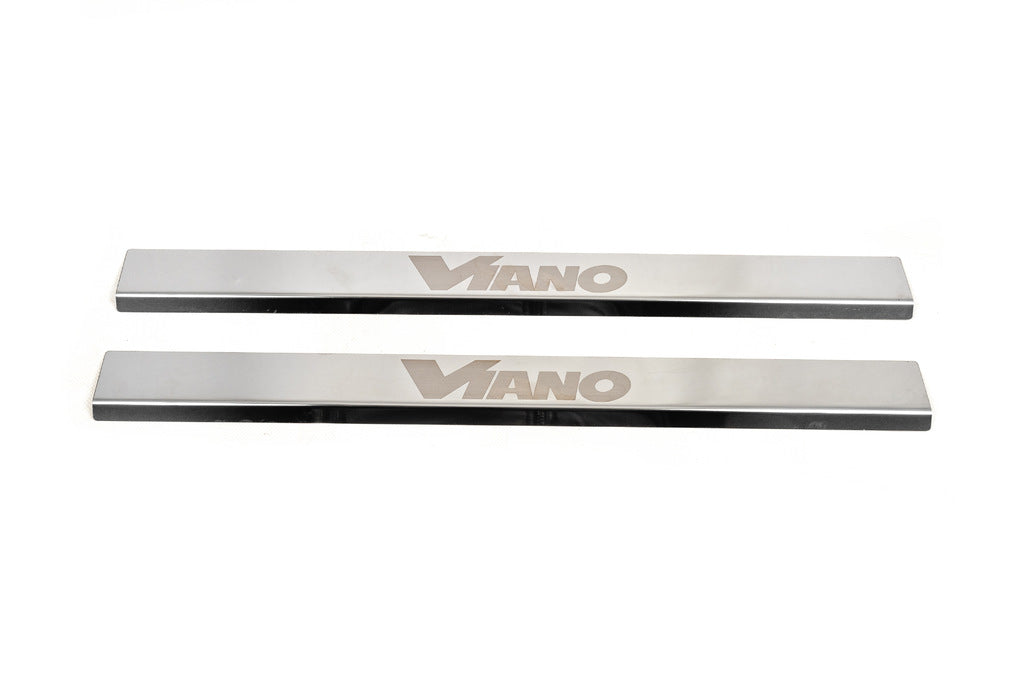Door Sill Covers VIP-Style (2 pcs, Stainless Steel) for Mercedes Viano 2004-2014 - image 2