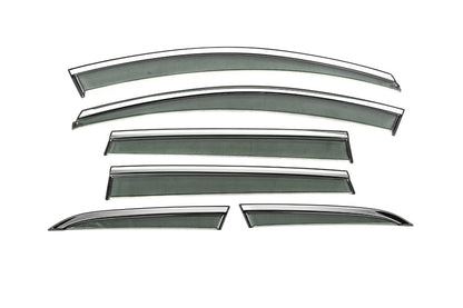 Window Deflectors with Chrome Trim Niken Luxury (6 pcs) for Volvo XC60 2009-2017 - image 3