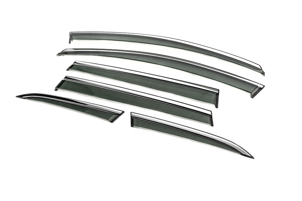 Window Deflectors with Chrome Trim Niken Luxury (6 pcs) for Volvo XC60 2009-2017 - image 8