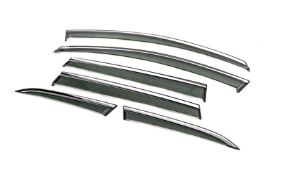 Window Deflectors with Chrome Trim Niken Luxury (6 pcs) for Volvo XC60 2009-2017 - image 8