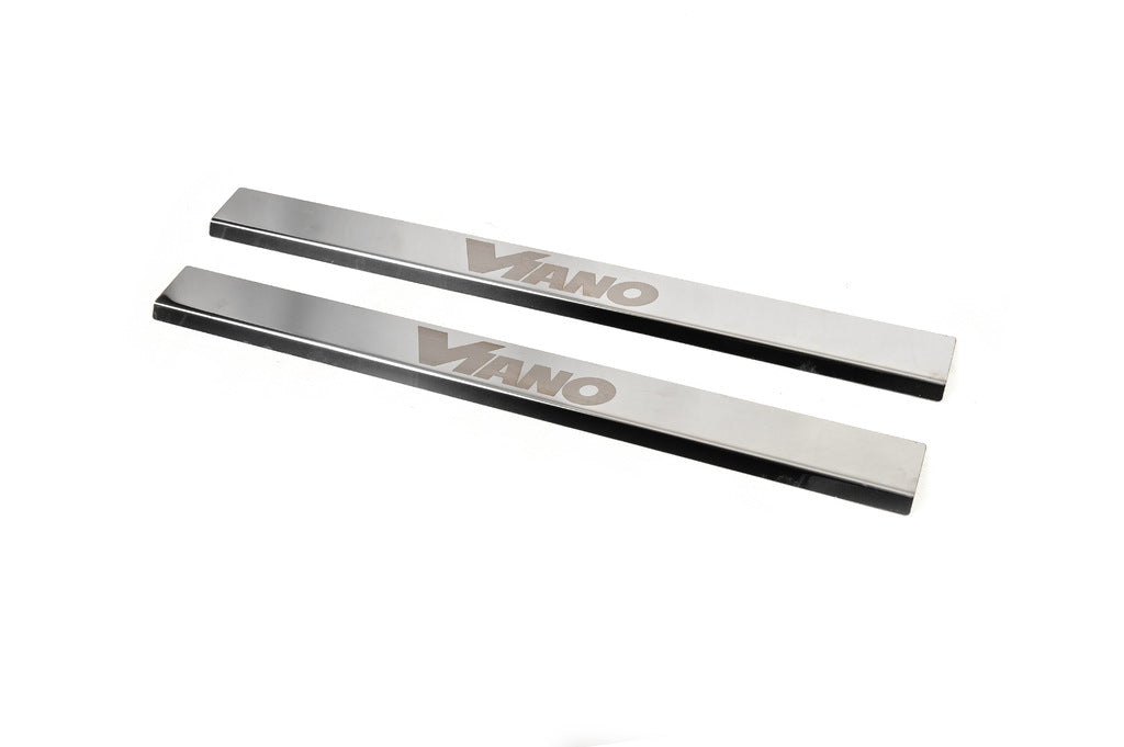 Door Sill Covers VIP-Style (2 pcs, Stainless Steel) for Mercedes Viano 2004-2014 - image 1