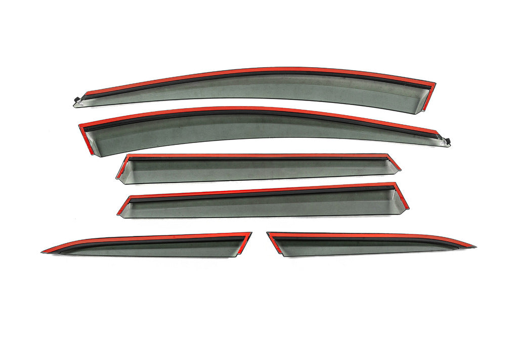 Window Deflectors with Chrome Trim Niken Luxury (6 pcs) for Volvo XC60 2009-2017 - image 9