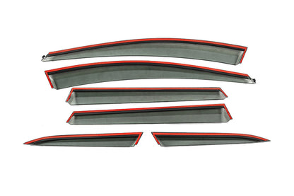 Window Deflectors with Chrome Trim Niken Luxury (6 pcs) for Volvo XC60 2009-2017 - image 3